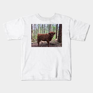 Scottish Highland Cattle Calf 1794 Kids T-Shirt